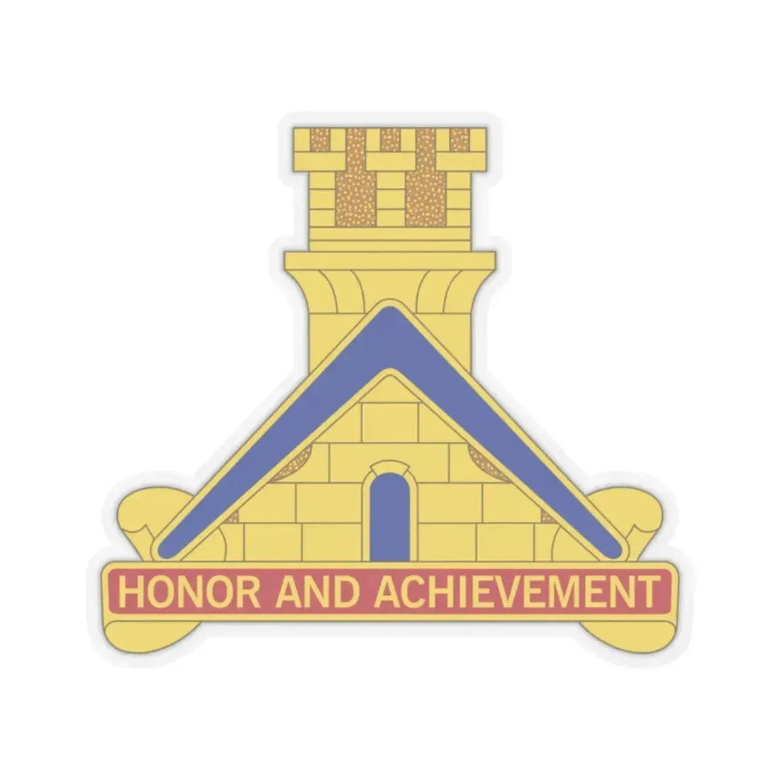 339 Engineer Battalion (U.S. Army) STICKER Vinyl Kiss-Cut Decal 2 Inch Transparent - The Sticker Space