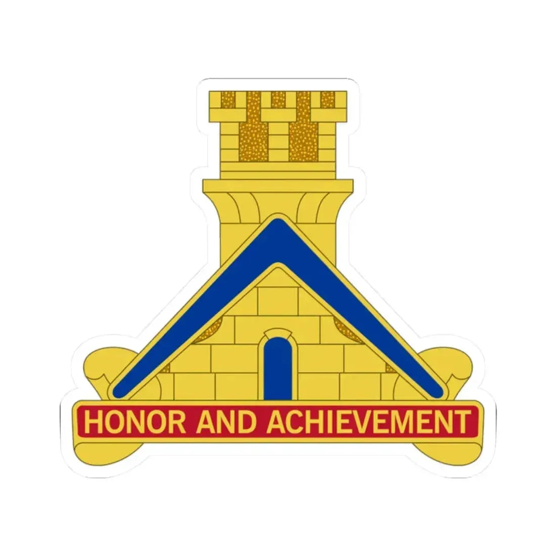 339 Engineer Battalion (U.S. Army) STICKER Vinyl Kiss-Cut Decal 2 Inch White - The Sticker Space