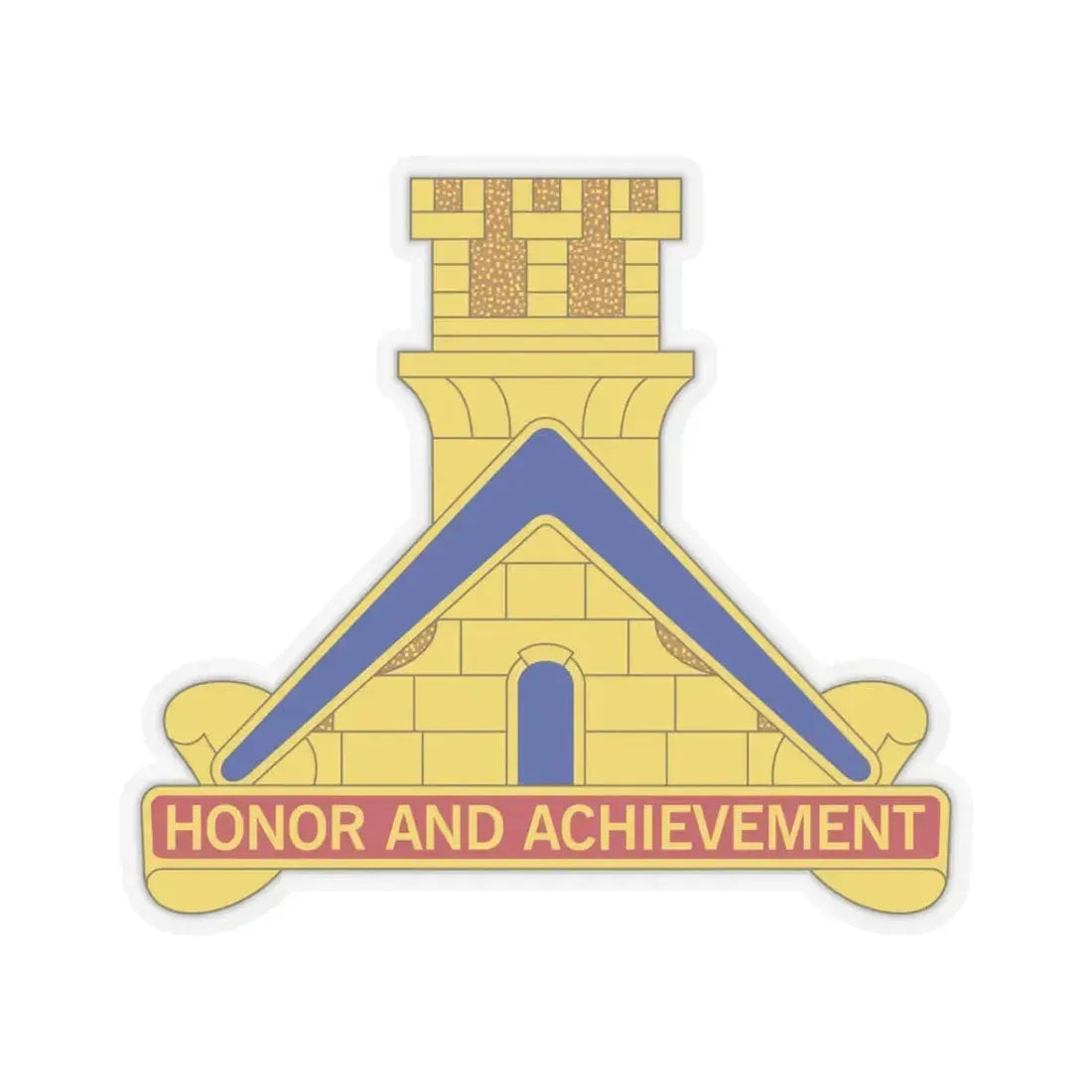 339 Engineer Battalion (U.S. Army) STICKER Vinyl Kiss-Cut Decal 3 Inch Transparent - The Sticker Space