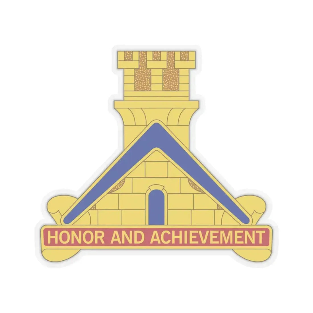 339 Engineer Battalion (U.S. Army) STICKER Vinyl Kiss-Cut Decal 4 Inch Transparent - The Sticker Space