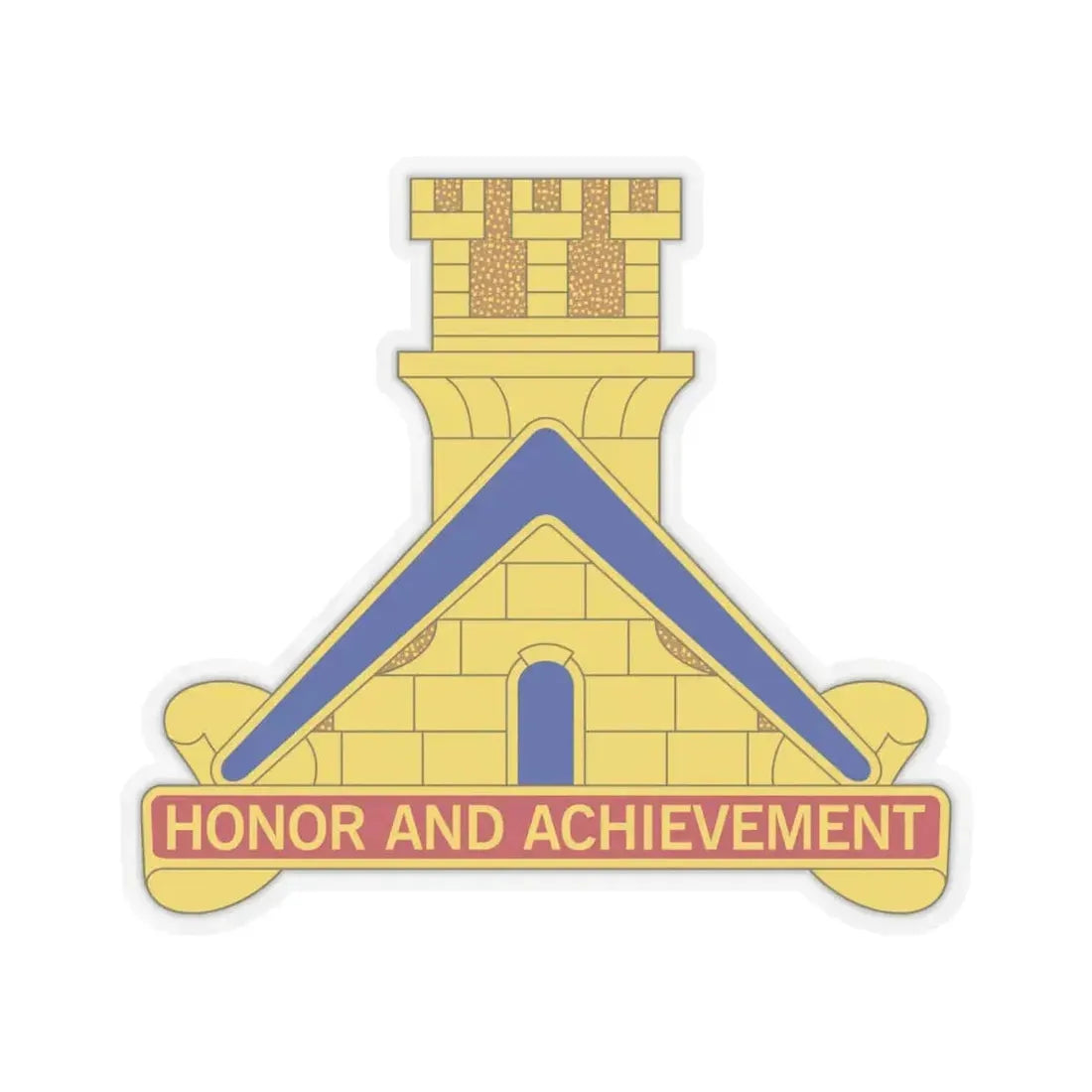 339 Engineer Battalion (U.S. Army) STICKER Vinyl Kiss-Cut Decal 6 Inch Transparent - The Sticker Space