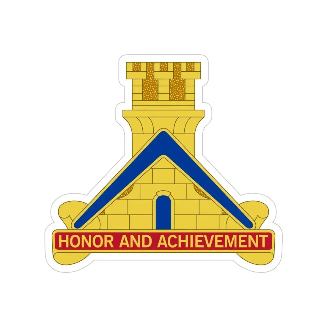 339 Engineer Battalion (U.S. Army) Transparent STICKER Die-Cut Vinyl Decal 4 Inch - The Sticker Space