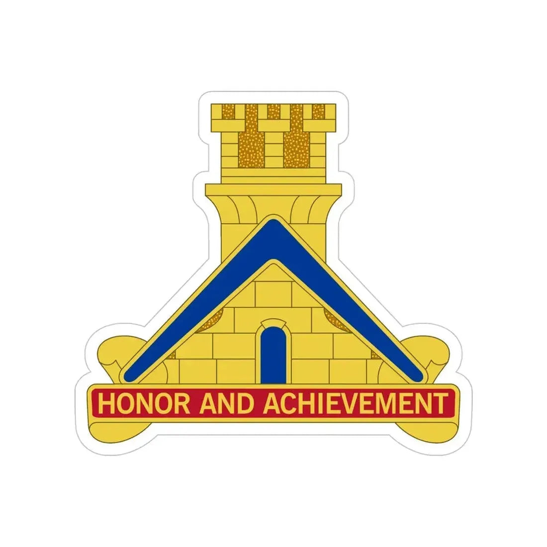 339 Engineer Battalion (U.S. Army) Transparent STICKER Die-Cut Vinyl Decal 5 Inch - The Sticker Space