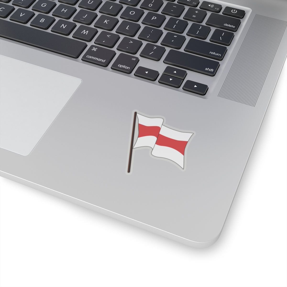 Belarus White Red White Waving Flag Icon (Belarus) STICKER Vinyl Kiss-Cut Decal