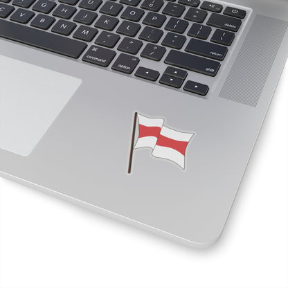 Belarus White Red White Waving Flag Icon (Belarus) STICKER Vinyl Kiss-Cut Decal