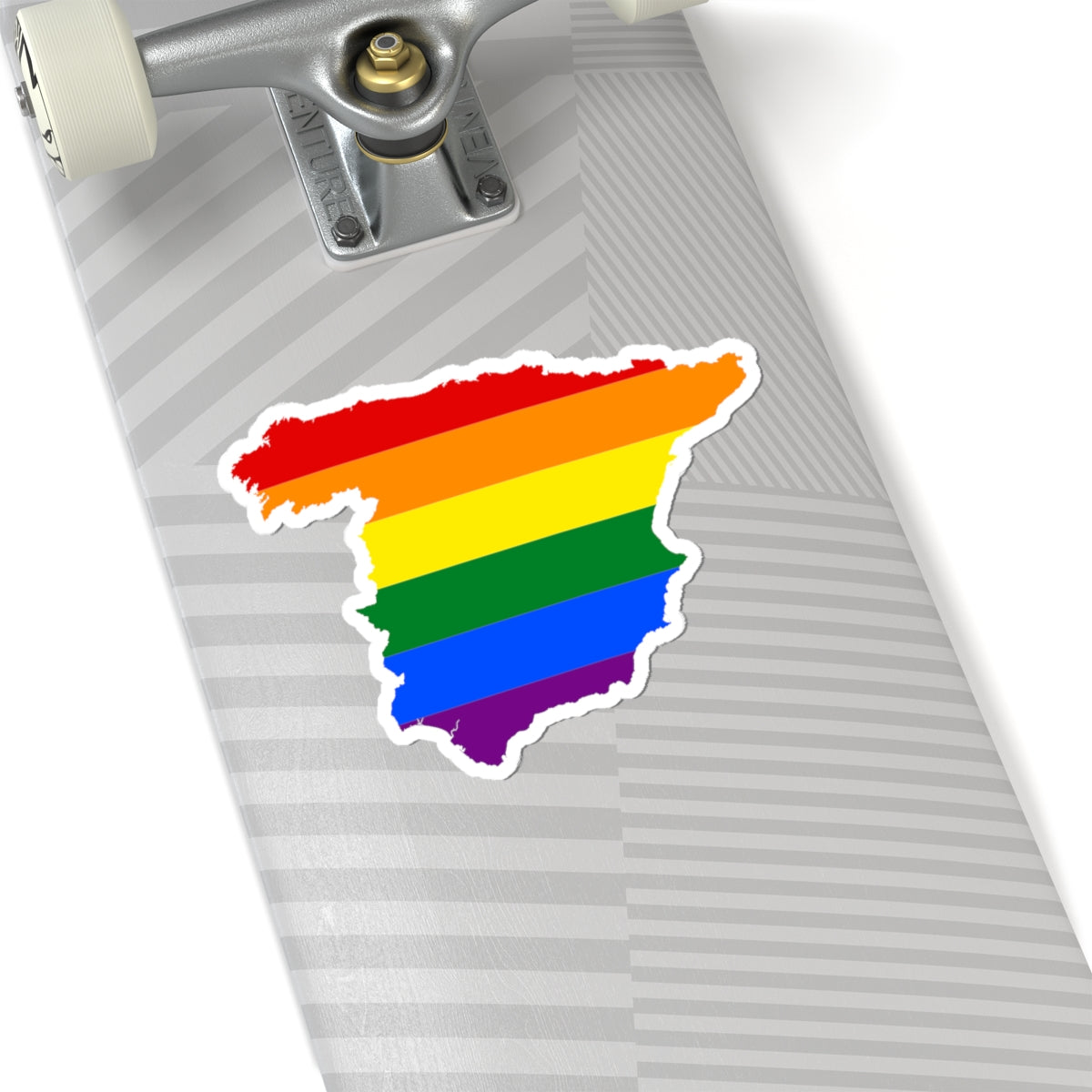 LGBT flag map of Spain (Spain) STICKER Vinyl Kiss-Cut Decal