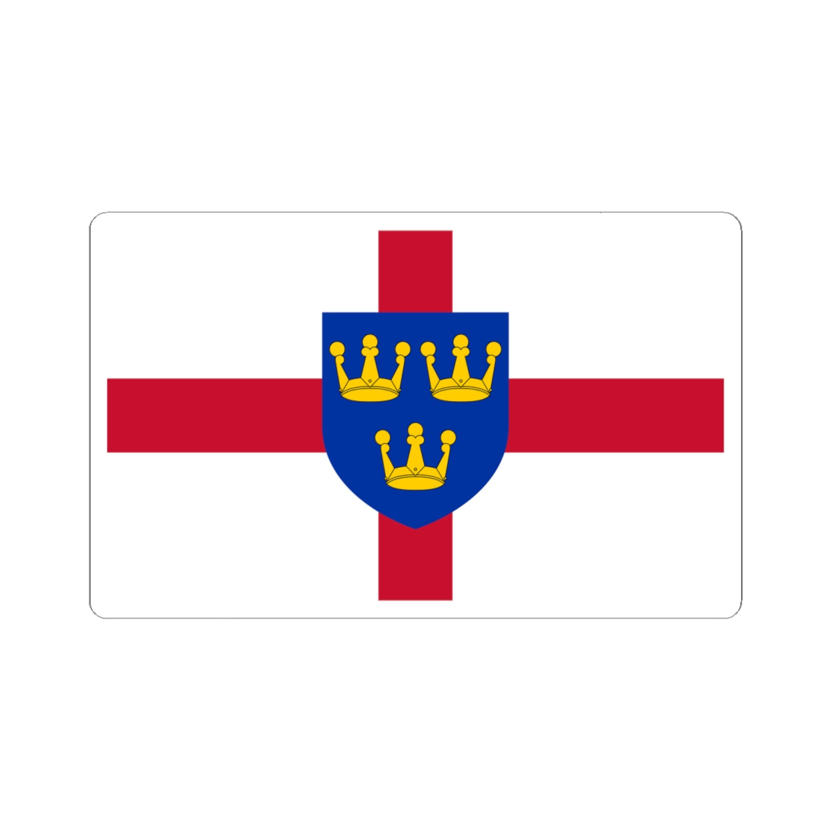 Flag of East Anglia (England) STICKER Vinyl Kiss-Cut Decal