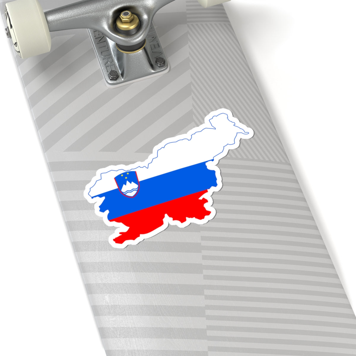 Flag-map of Slovenia (Slovenia) STICKER Vinyl Kiss-Cut Decal