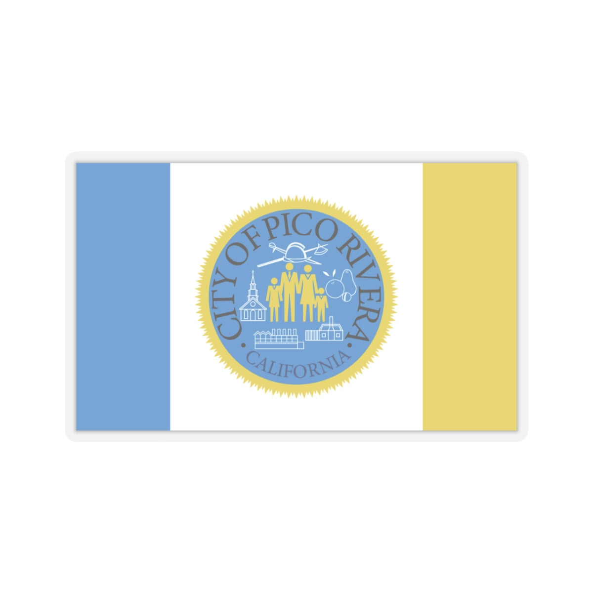 Flag of Pico Rivera, California - STICKER Vinyl Kiss-Cut Decal