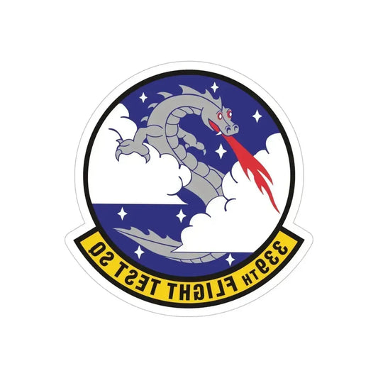 339th Flight Test Squadron (U.S. Air Force) REVERSE PRINT Transparent Die-Cut STICKER 6 Inch Die-Cut Transparent - The Sticker Space