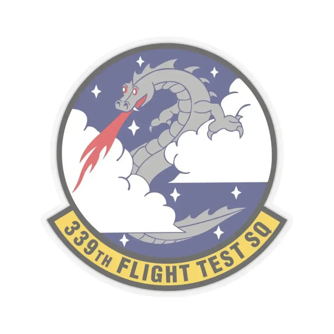 339th Flight Test Squadron (U.S. Air Force) STICKER Vinyl Kiss-Cut Decal 3 Inch Transparent - The Sticker Space