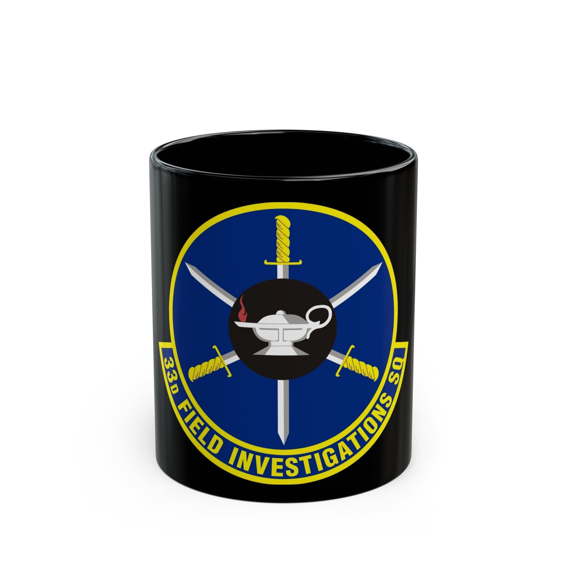 33d Field Investigations Squadron (U.S. Air Force) Black Coffee Mug-11oz-The Sticker Space