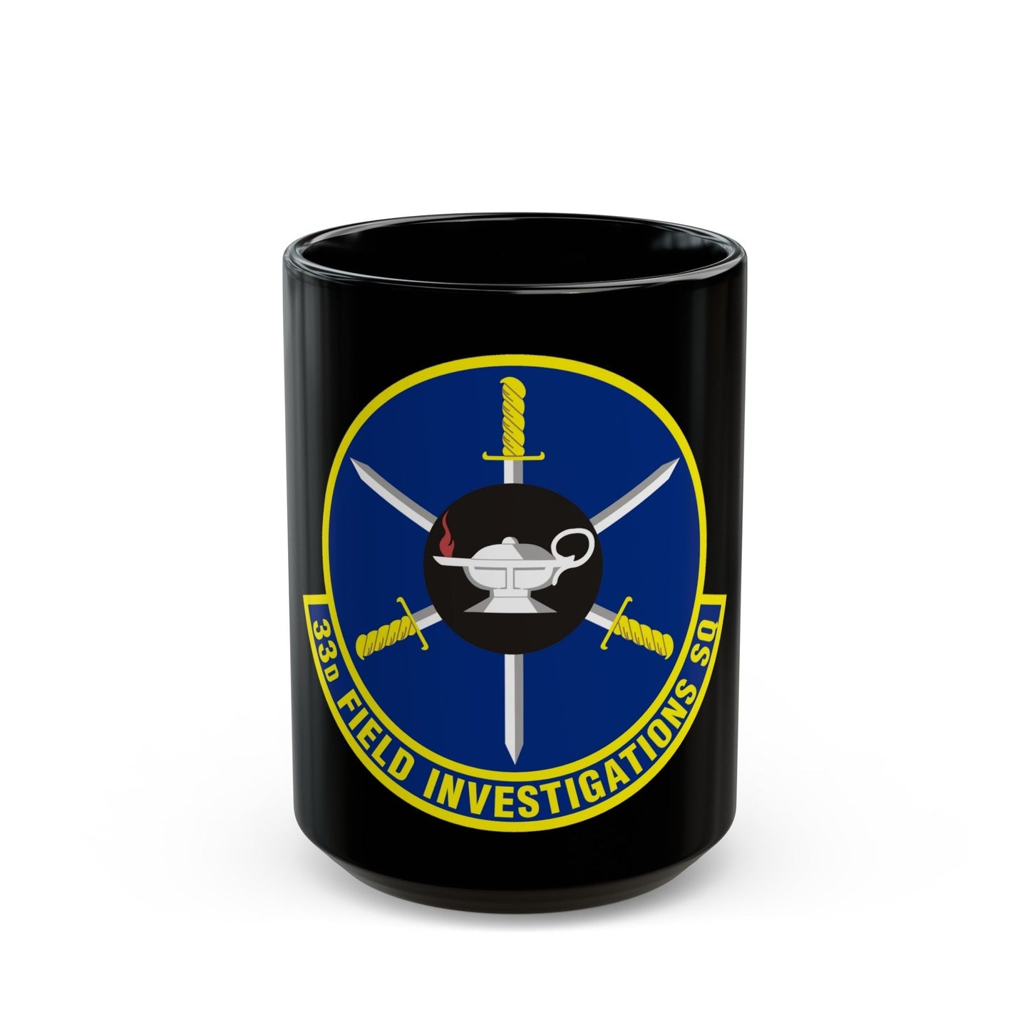 33d Field Investigations Squadron (U.S. Air Force) Black Coffee Mug-15oz-The Sticker Space