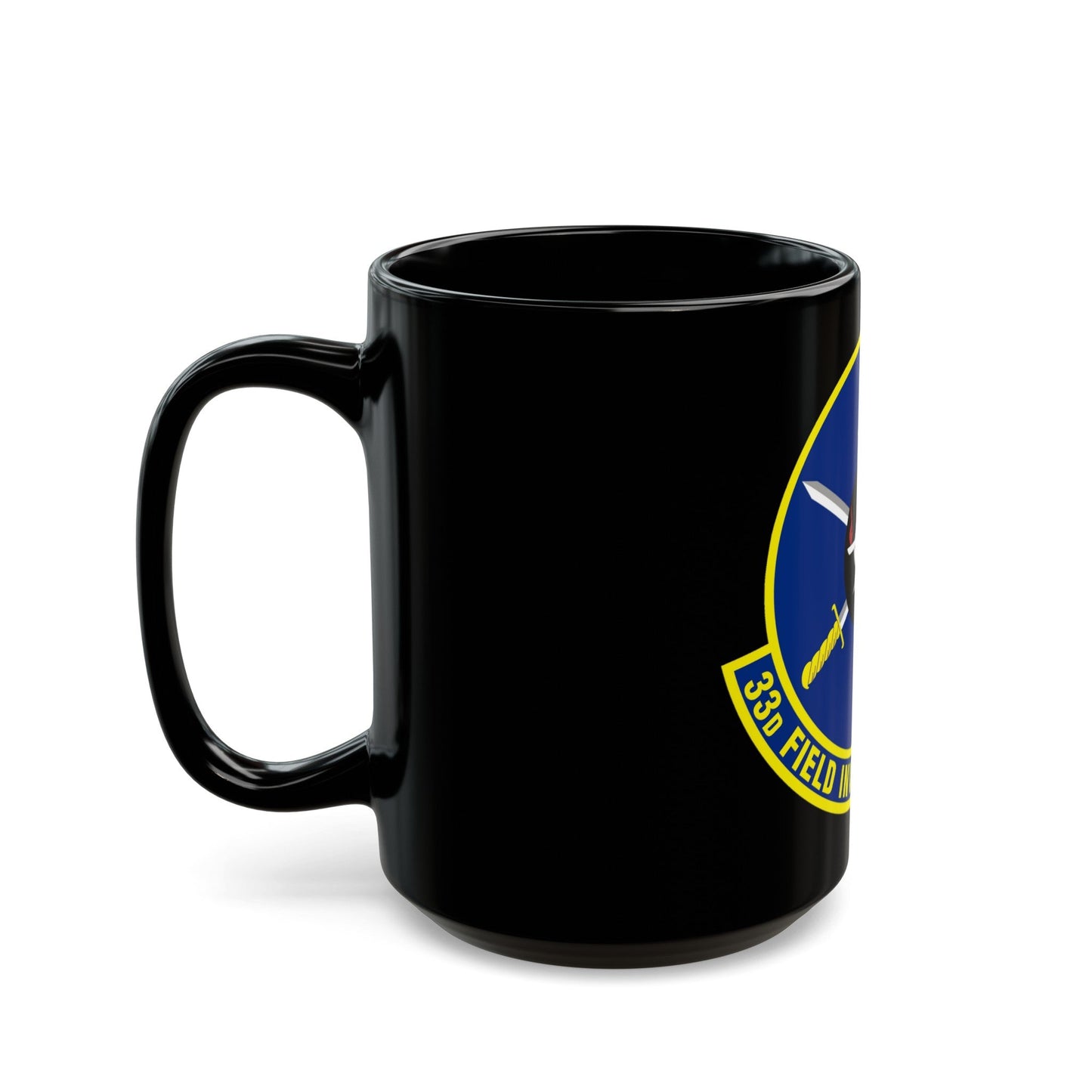 33d Field Investigations Squadron (U.S. Air Force) Black Coffee Mug-The Sticker Space