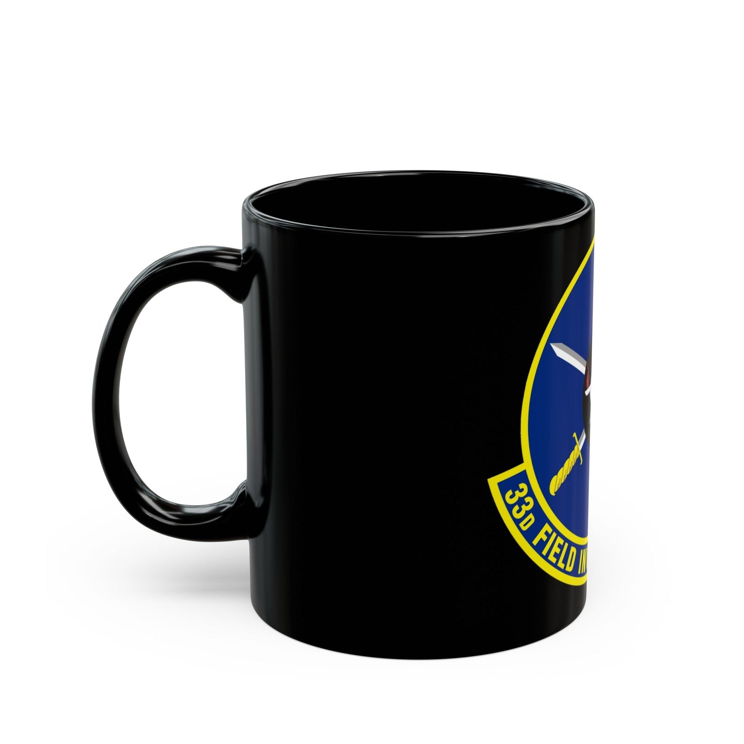 33d Field Investigations Squadron (U.S. Air Force) Black Coffee Mug-The Sticker Space