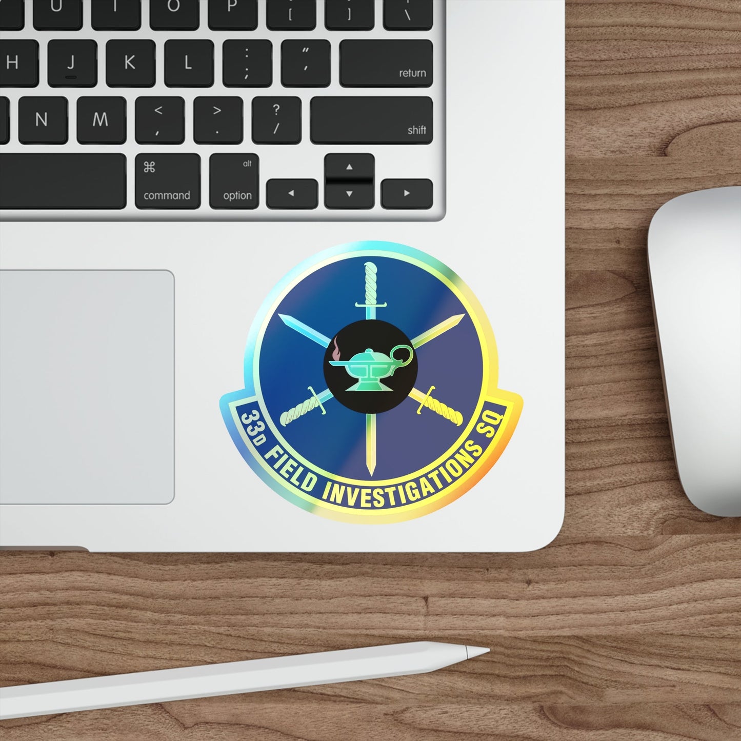 33d Field Investigations Squadron (U.S. Air Force) Holographic STICKER Die-Cut Vinyl Decal-The Sticker Space