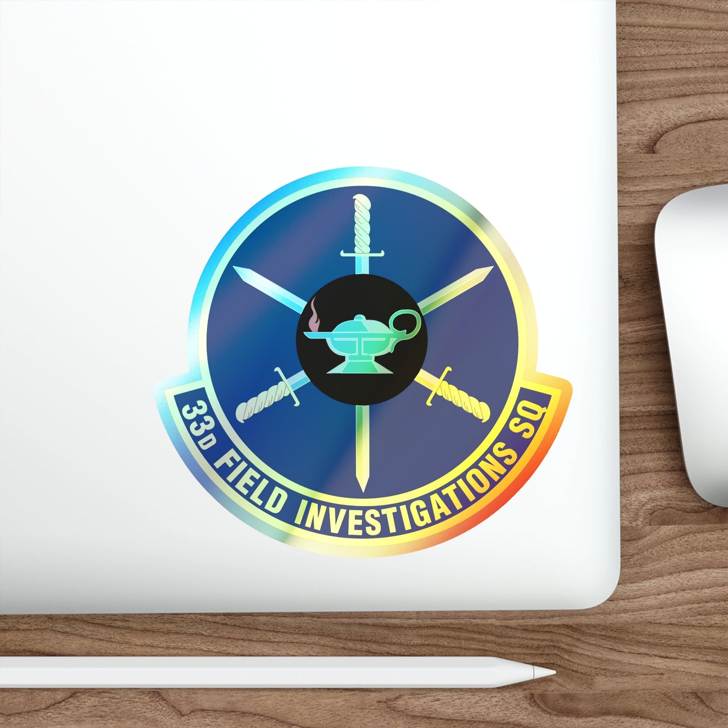 33d Field Investigations Squadron (U.S. Air Force) Holographic STICKER Die-Cut Vinyl Decal-The Sticker Space