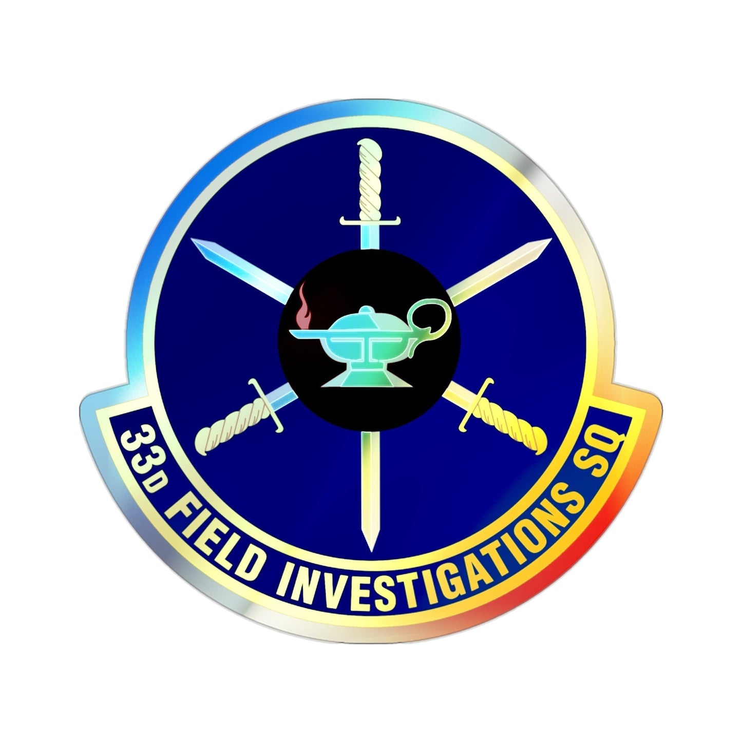 33d Field Investigations Squadron (U.S. Air Force) Holographic STICKER Die-Cut Vinyl Decal-2 Inch-The Sticker Space