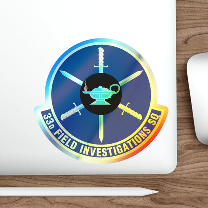 33d Field Investigations Squadron (U.S. Air Force) Holographic STICKER Die-Cut Vinyl Decal-The Sticker Space