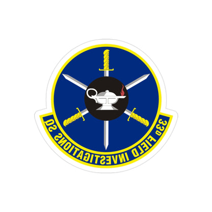 33d Field Investigations Squadron (U.S. Air Force) REVERSE PRINT Transparent STICKER-2" × 2"-The Sticker Space