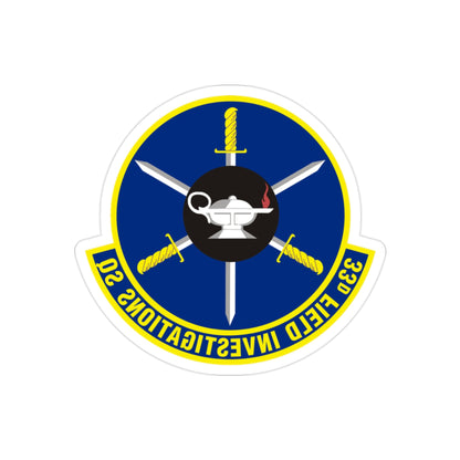 33d Field Investigations Squadron (U.S. Air Force) REVERSE PRINT Transparent STICKER-2" × 2"-The Sticker Space