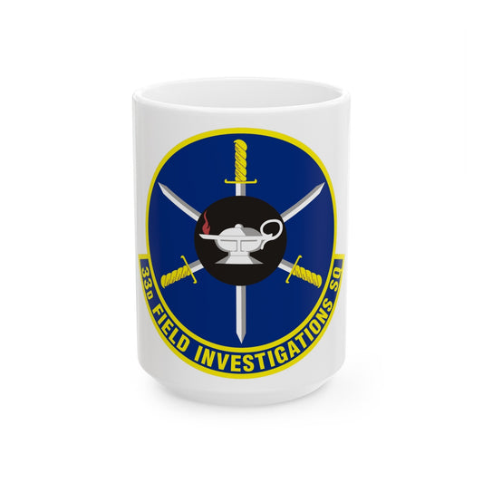 33d Field Investigations Squadron (U.S. Air Force) White Coffee Mug-15oz-The Sticker Space