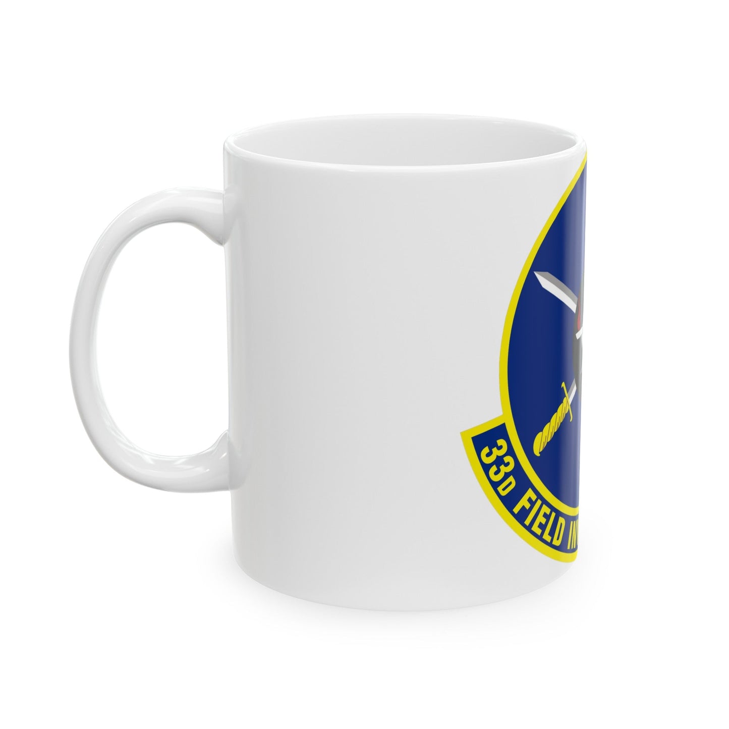 33d Field Investigations Squadron (U.S. Air Force) White Coffee Mug-The Sticker Space