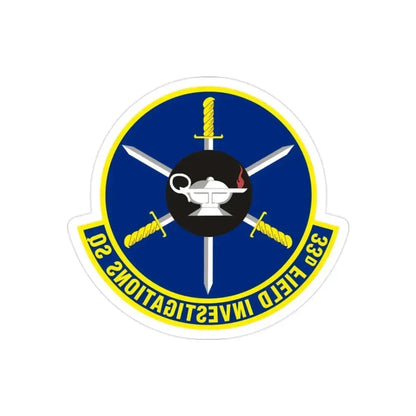 33d Field Investigations Squadron (U.S. Air Force) REVERSE PRINT Transparent Die-Cut STICKER 2 Inch Die-Cut Transparent - The Sticker Space