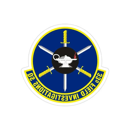 33d Field Investigations Squadron (U.S. Air Force) REVERSE PRINT Transparent Die-Cut STICKER 6 Inch Die-Cut Transparent - The Sticker Space
