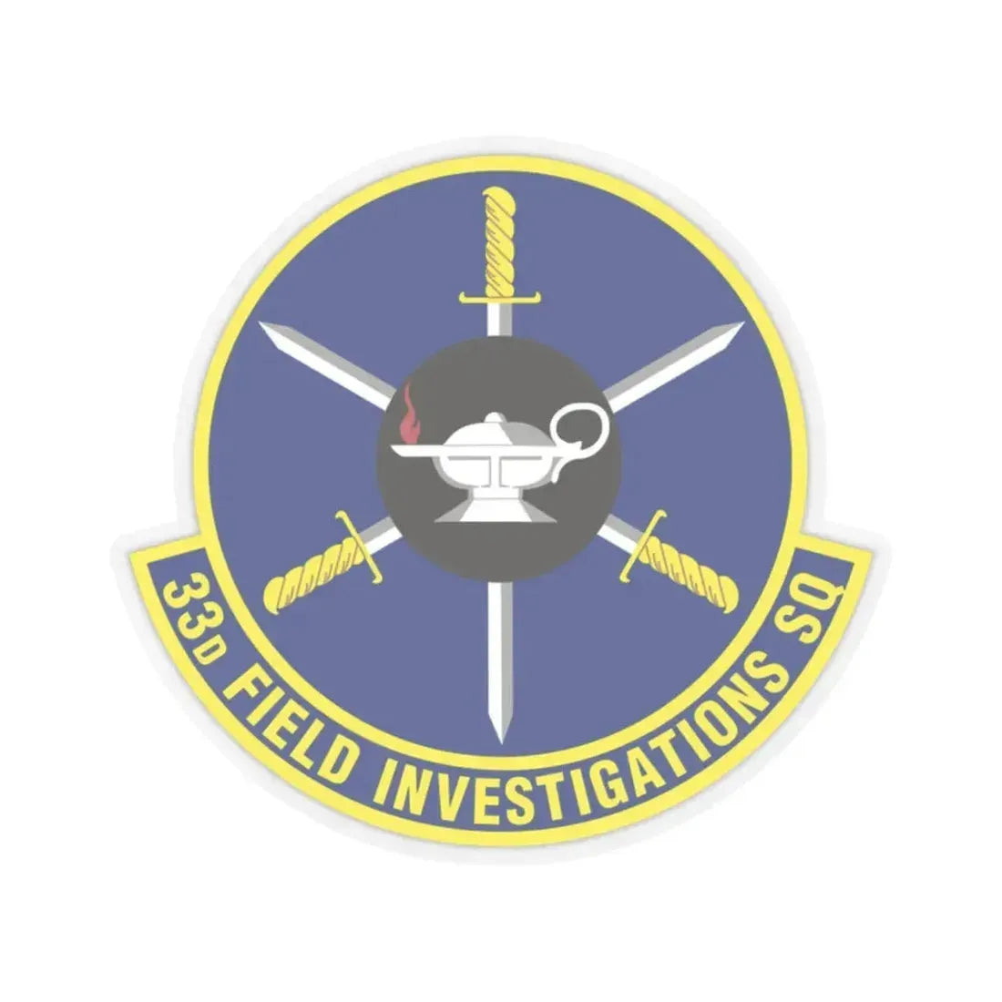 33d Field Investigations Squadron (U.S. Air Force) STICKER Vinyl Kiss-Cut Decal 2 Inch Transparent - The Sticker Space