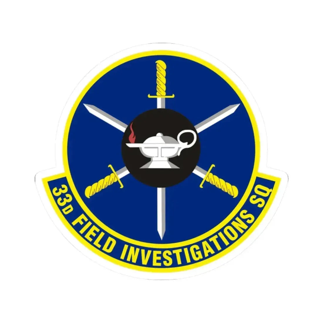 33d Field Investigations Squadron (U.S. Air Force) STICKER Vinyl Kiss-Cut Decal 2 Inch White - The Sticker Space