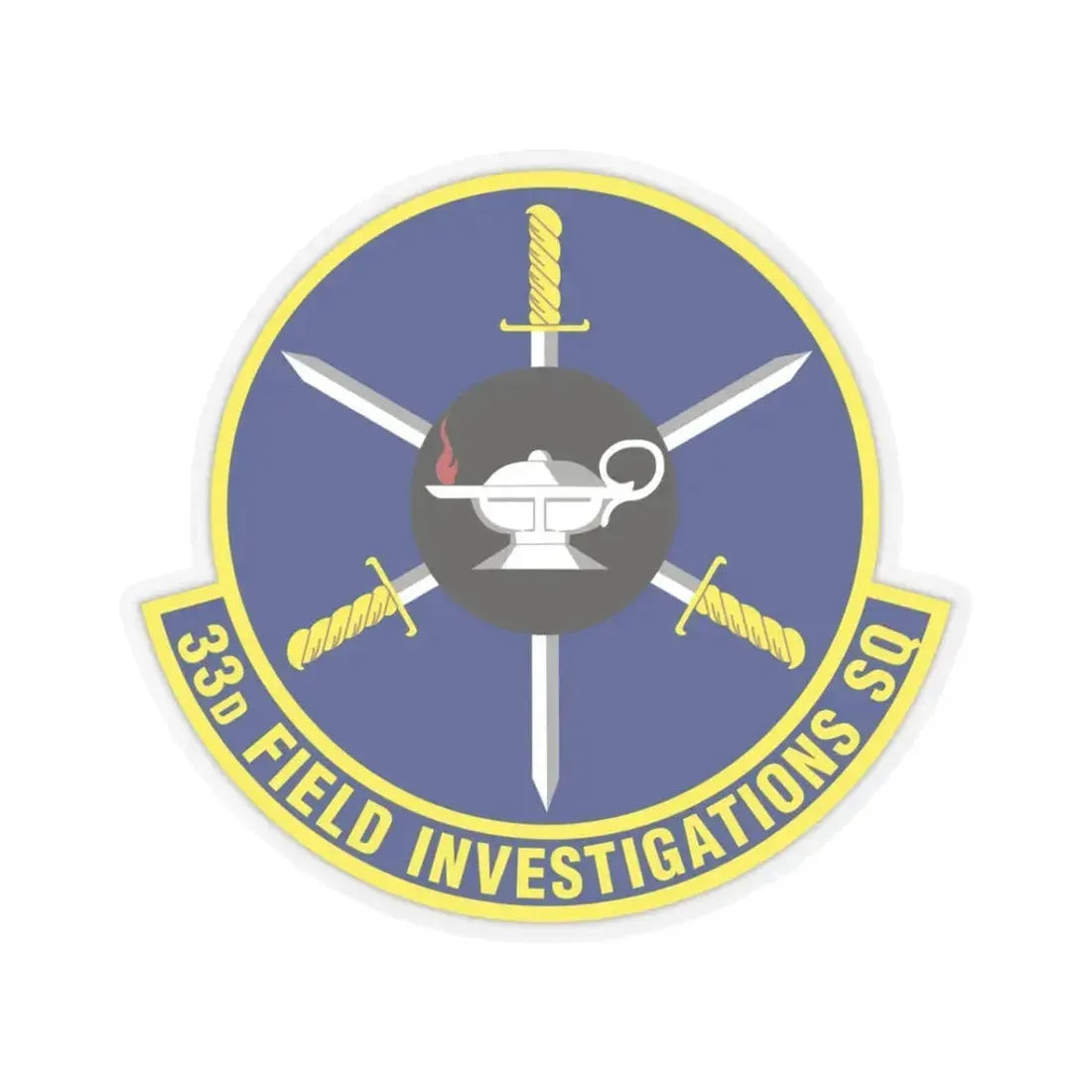 33d Field Investigations Squadron (U.S. Air Force) STICKER Vinyl Kiss-Cut Decal 3 Inch Transparent - The Sticker Space