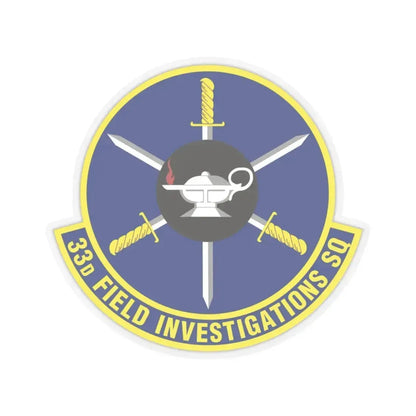 33d Field Investigations Squadron (U.S. Air Force) STICKER Vinyl Kiss-Cut Decal 3 Inch Transparent - The Sticker Space