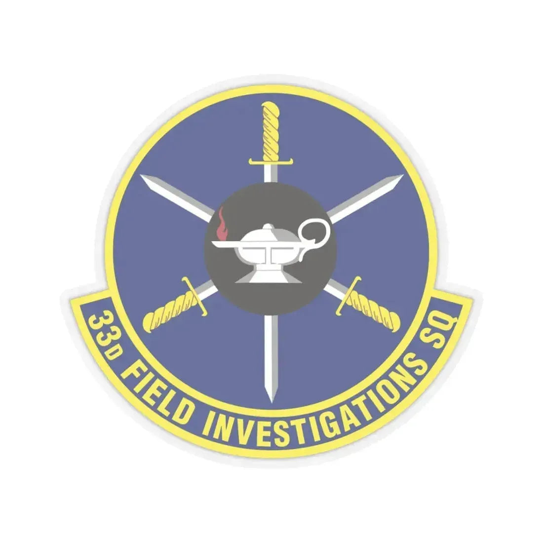 33d Field Investigations Squadron (U.S. Air Force) STICKER Vinyl Kiss-Cut Decal 6 Inch Transparent - The Sticker Space