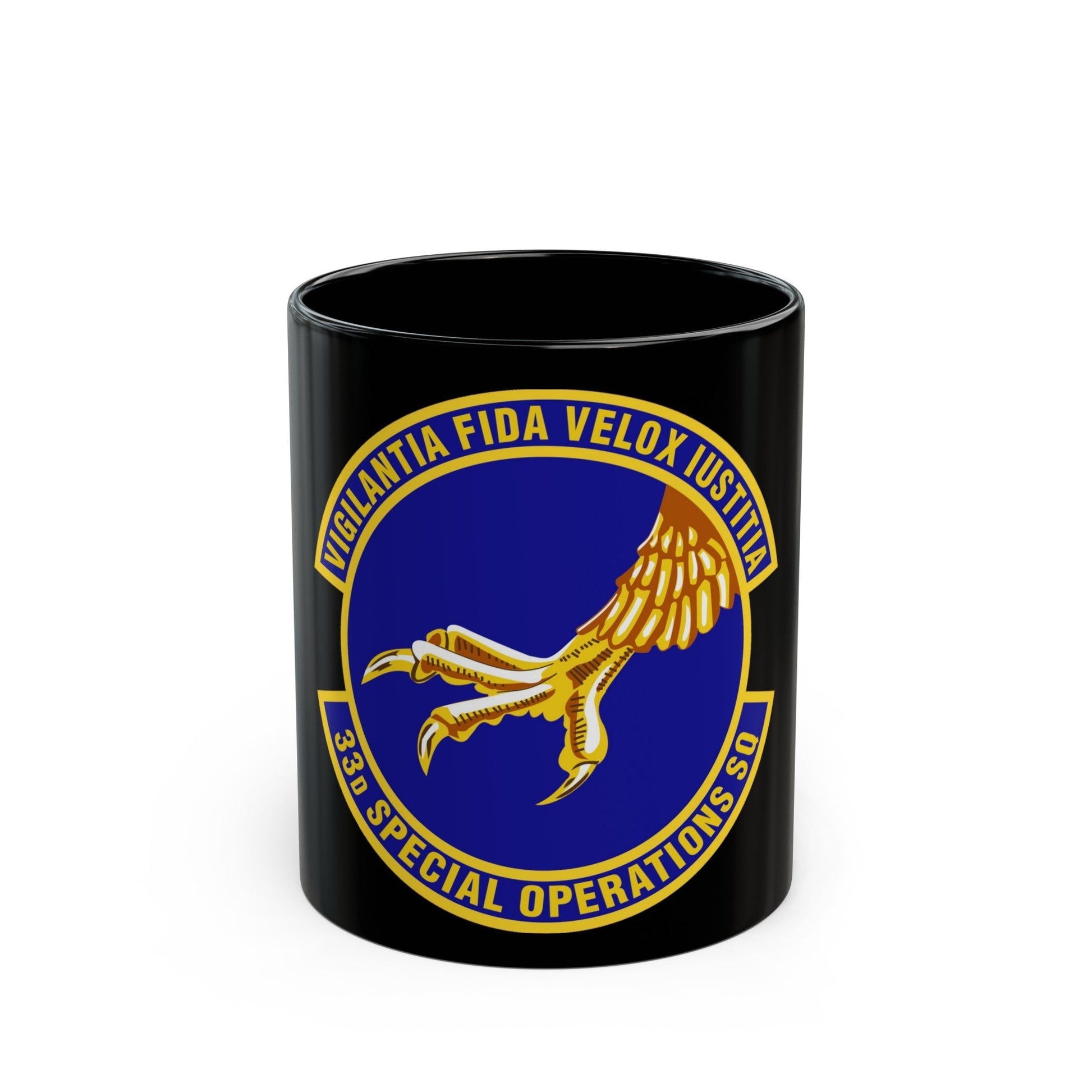 33d Special Operations Squadron (U.S. Air Force) Black Coffee Mug-11oz-The Sticker Space