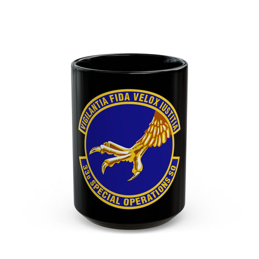 33d Special Operations Squadron (U.S. Air Force) Black Coffee Mug-15oz-The Sticker Space