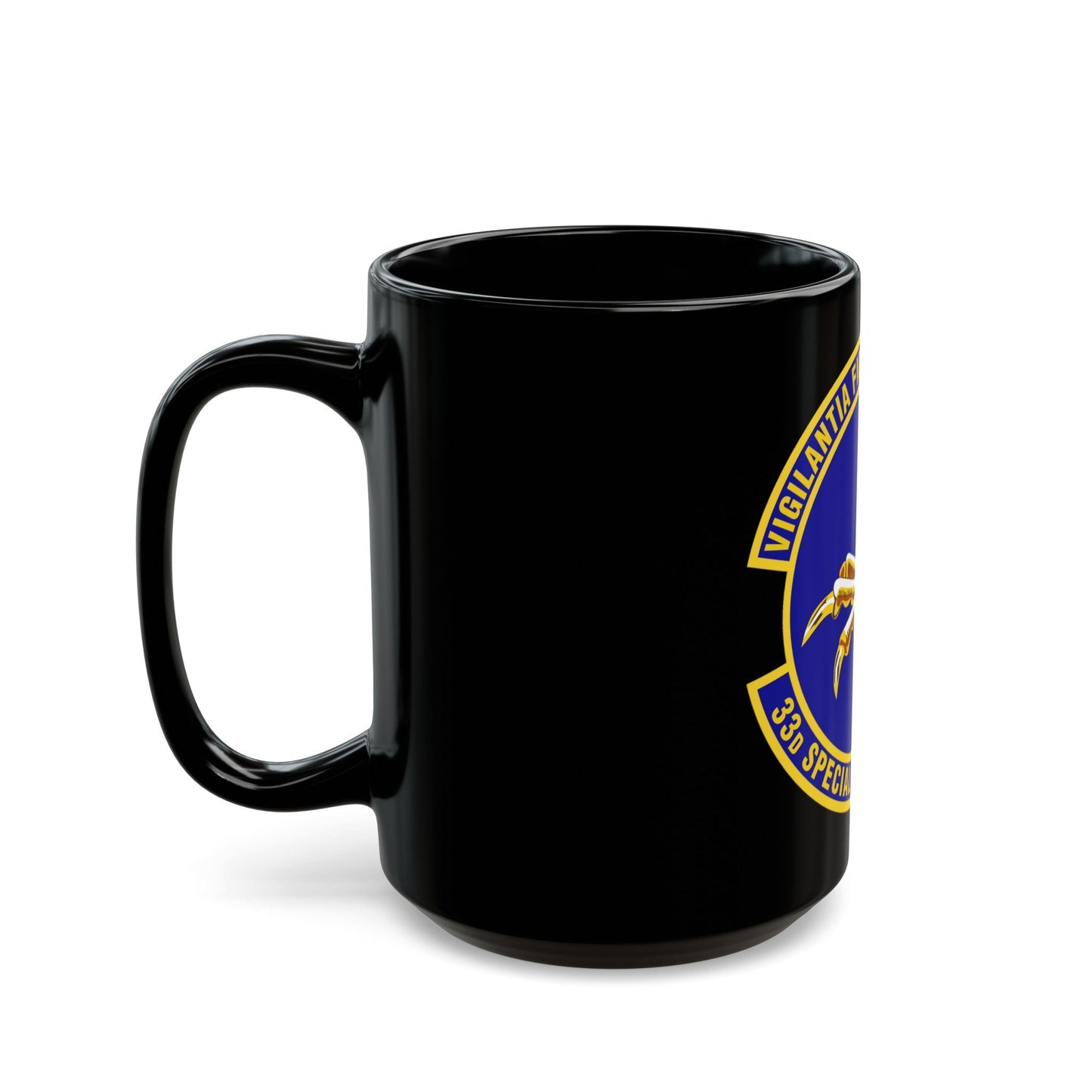 33d Special Operations Squadron (U.S. Air Force) Black Coffee Mug-The Sticker Space