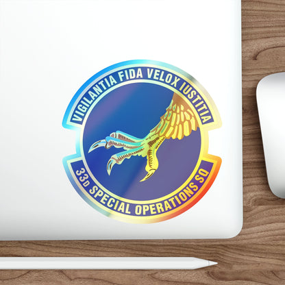 33d Special Operations Squadron (U.S. Air Force) Holographic STICKER Die-Cut Vinyl Decal-The Sticker Space