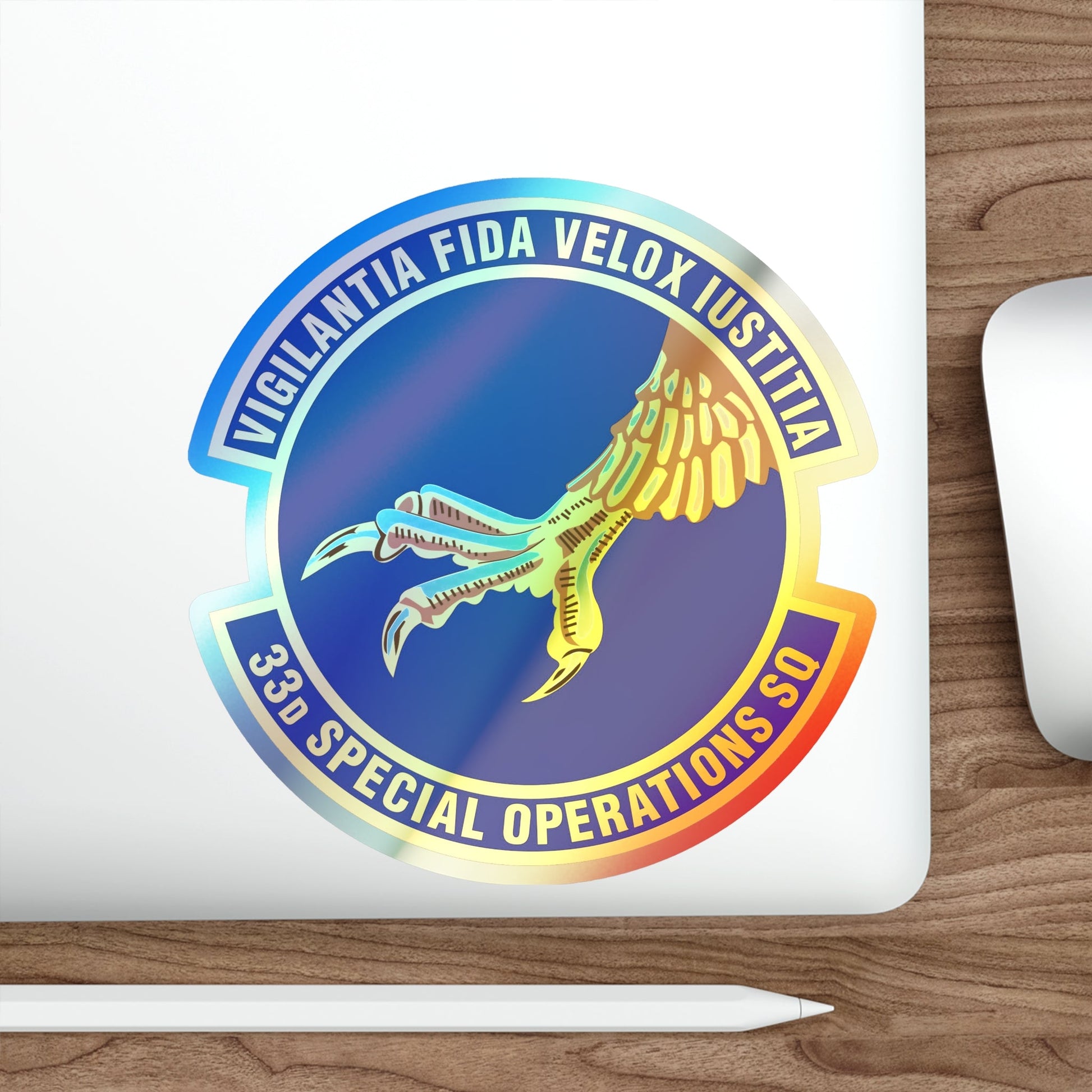 33d Special Operations Squadron (U.S. Air Force) Holographic STICKER Die-Cut Vinyl Decal-The Sticker Space