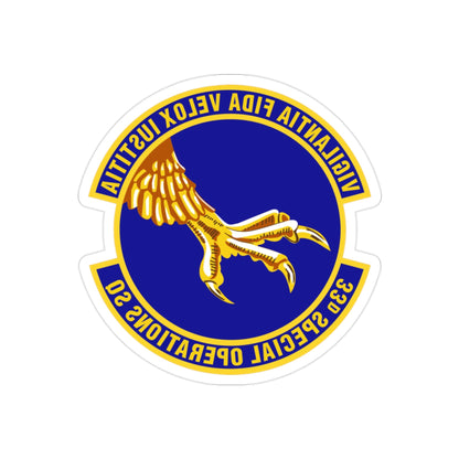 33d Special Operations Squadron (U.S. Air Force) REVERSE PRINT Transparent STICKER-2" × 2"-The Sticker Space