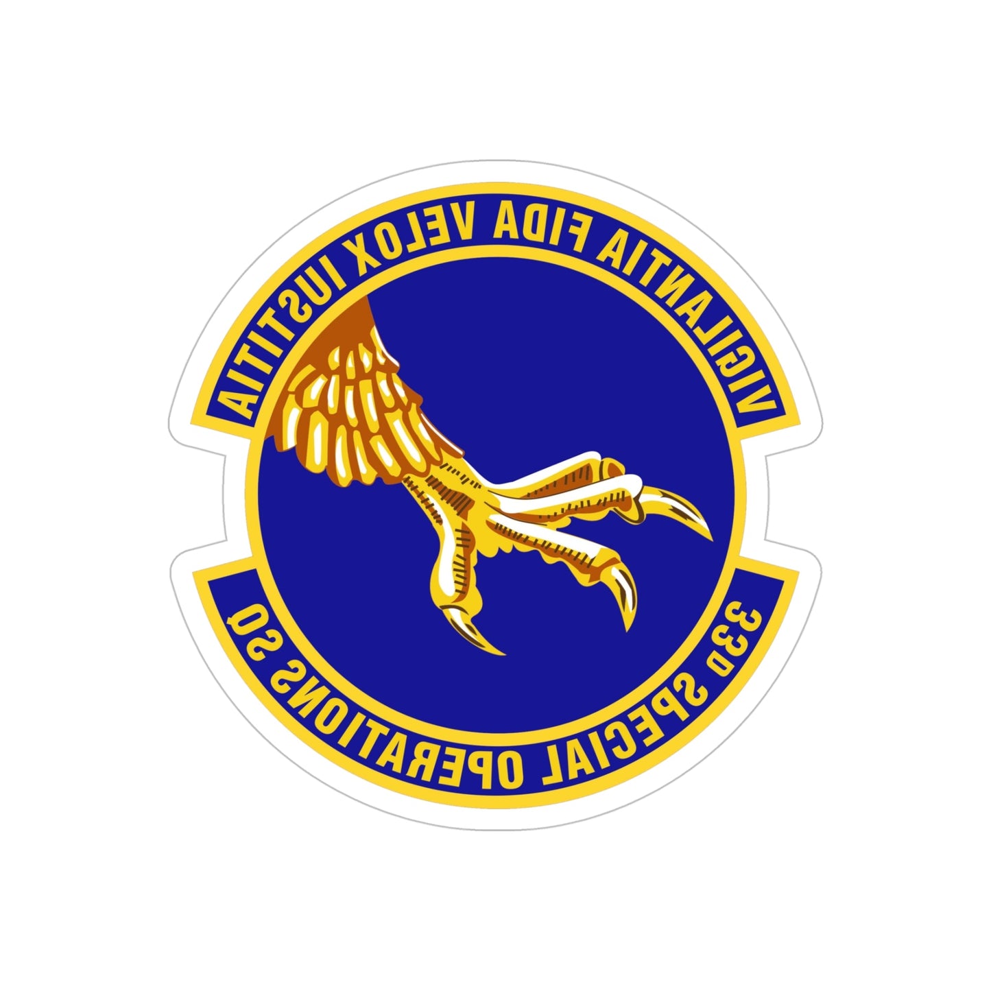 33d Special Operations Squadron (U.S. Air Force) REVERSE PRINT Transparent STICKER-5" × 5"-The Sticker Space