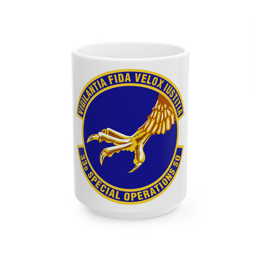 33d Special Operations Squadron (U.S. Air Force) White Coffee Mug-15oz-The Sticker Space