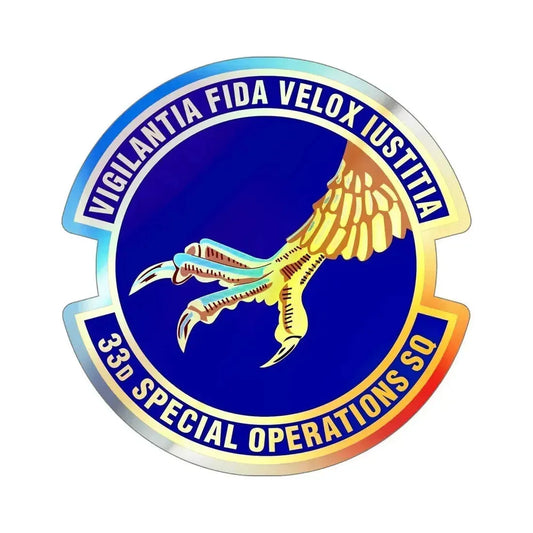 33d Special Operations Squadron (U.S. Air Force) Holographic STICKER Die-Cut Vinyl Decal 6 Inch Holographic - The Sticker Space