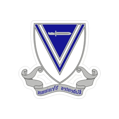 33rd Infantry Regiment 2 (U.S. Army) REVERSE PRINT Transparent Die-Cut STICKER 2 Inch Die-Cut Transparent - The Sticker Space