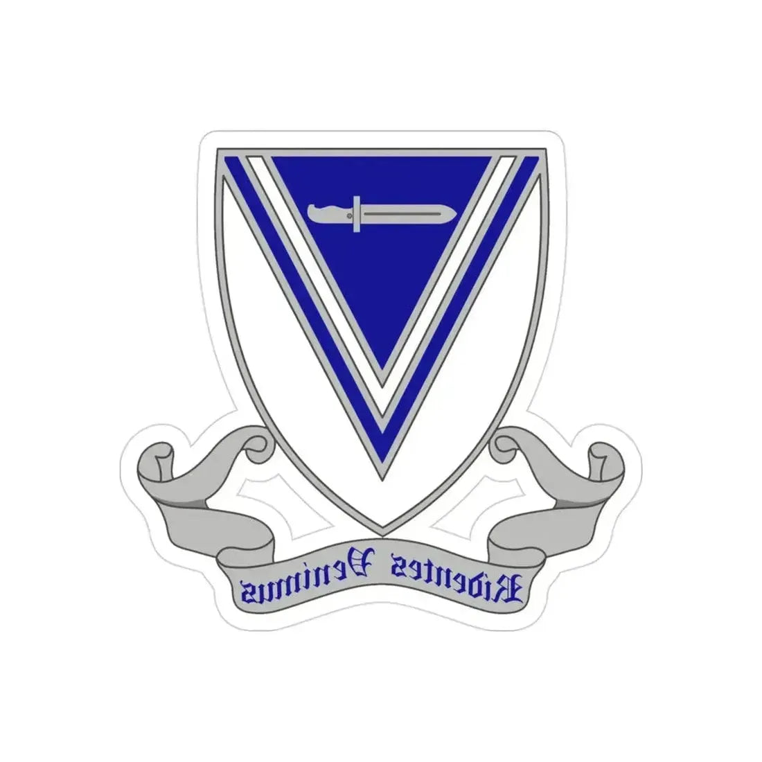 33rd Infantry Regiment 2 (U.S. Army) REVERSE PRINT Transparent Die-Cut STICKER 3 Inch Die-Cut Transparent - The Sticker Space