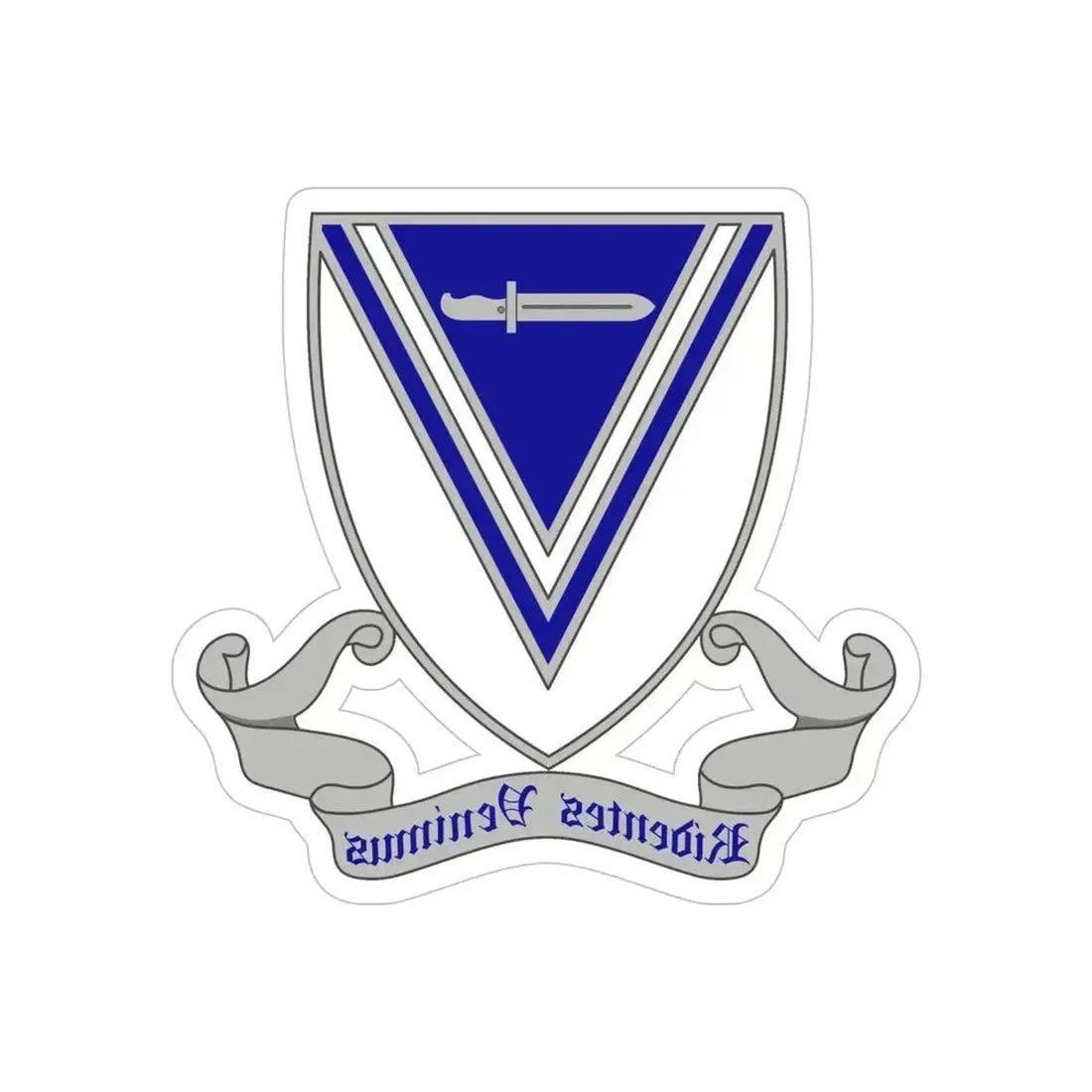 33rd Infantry Regiment 2 (U.S. Army) REVERSE PRINT Transparent Die-Cut STICKER 5 Inch Die-Cut Transparent - The Sticker Space