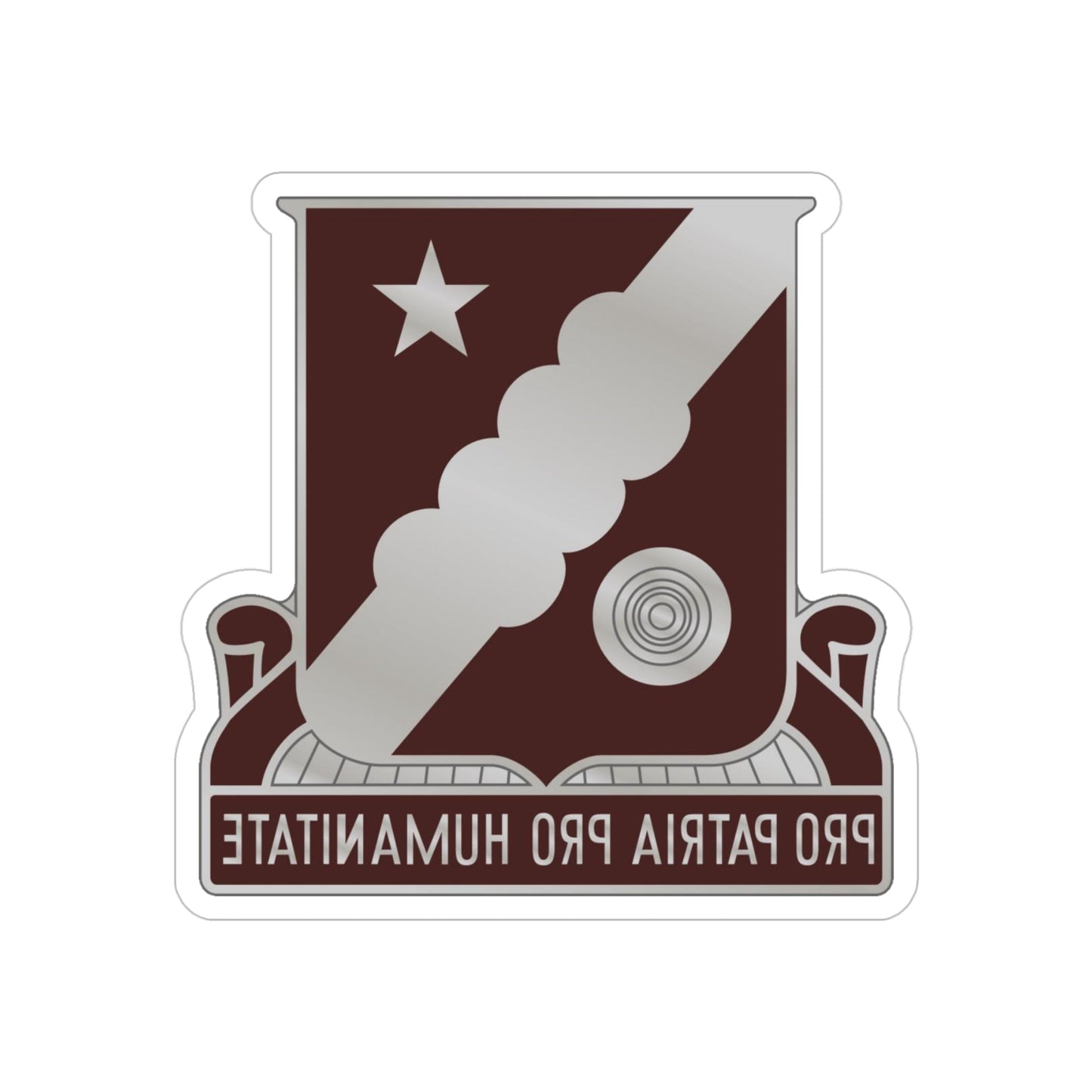 34 Medical Battalion (U.S. Army) REVERSE PRINT Transparent STICKER-4" × 4"-The Sticker Space