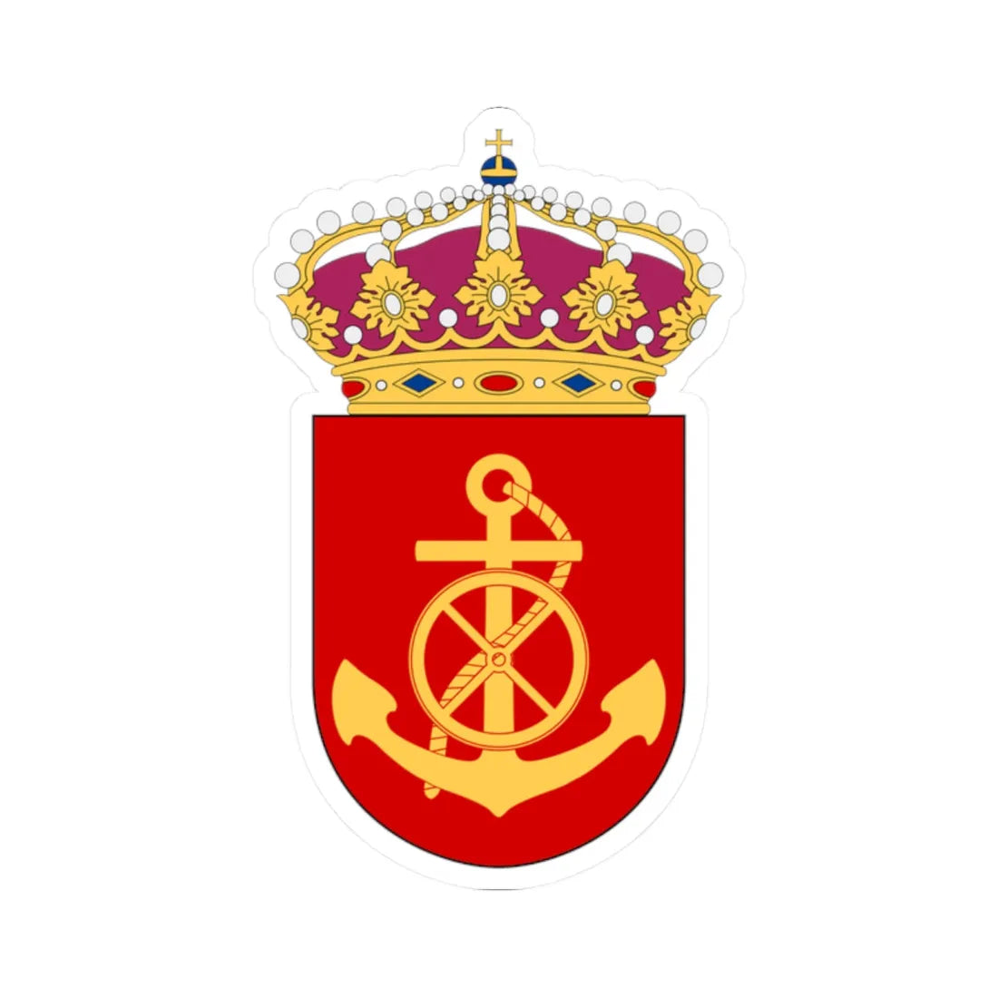 34. underhållsdivisionen vapen (Sweden) (Coat of Arms) STICKER Vinyl Kiss-Cut Decal 2 Inch White - The Sticker Space