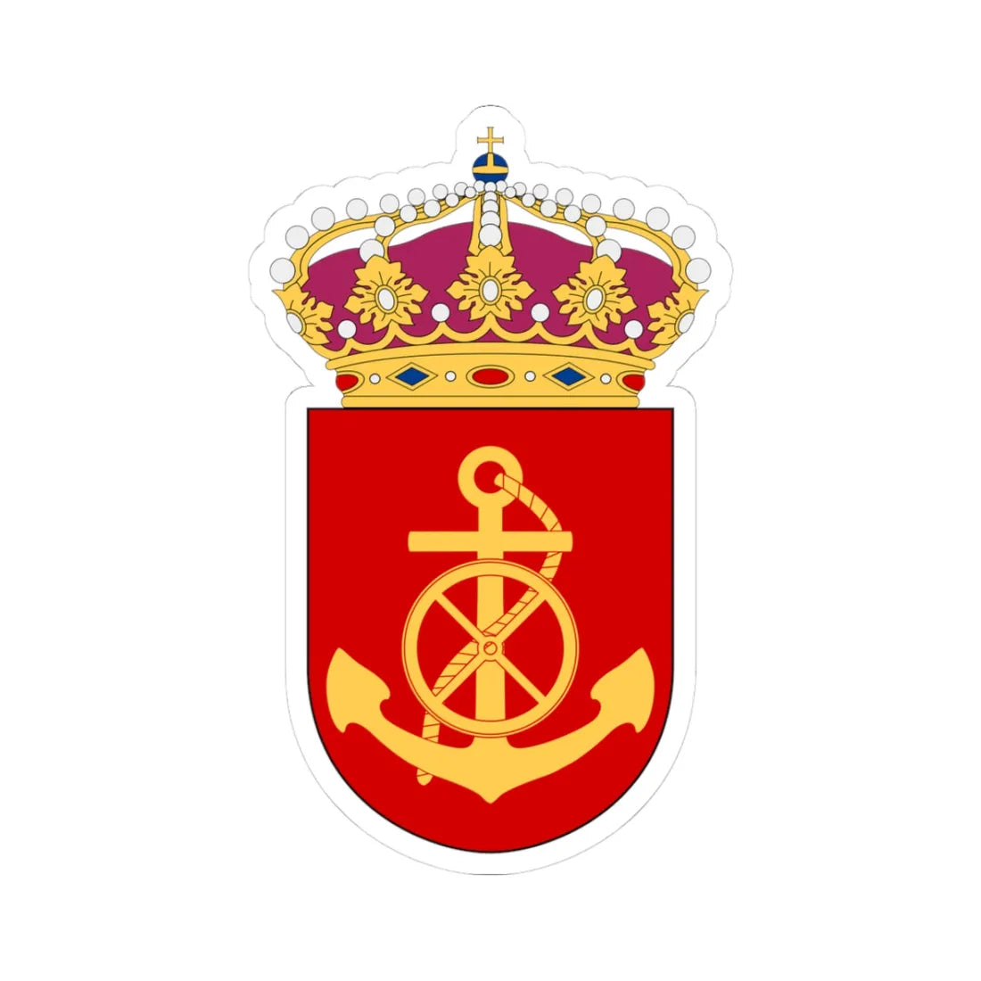 34. underhållsdivisionen vapen (Sweden) (Coat of Arms) STICKER Vinyl Kiss-Cut Decal 3 Inch White - The Sticker Space
