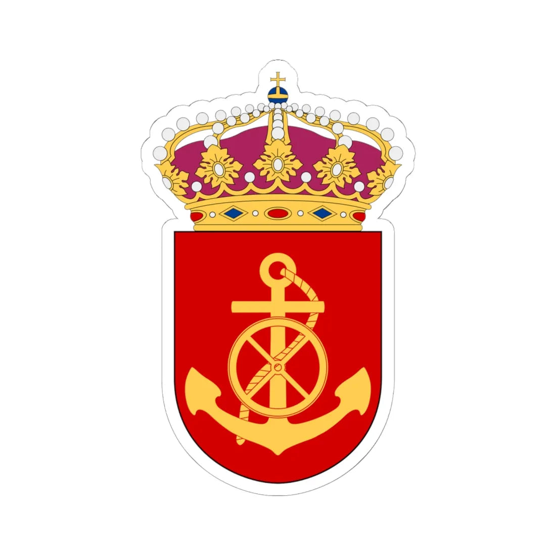 34. underhållsdivisionen vapen (Sweden) (Coat of Arms) STICKER Vinyl Kiss-Cut Decal 6 Inch White - The Sticker Space